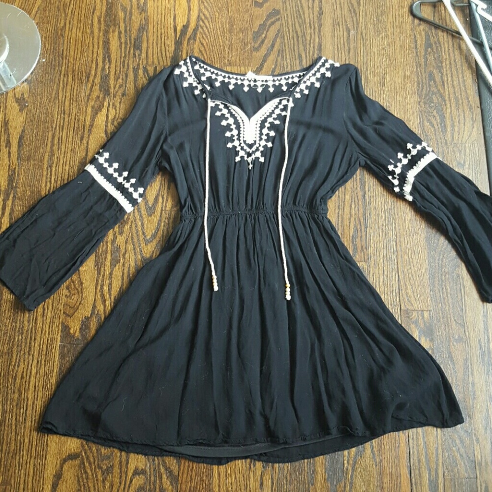 Bell sleeve boho dress